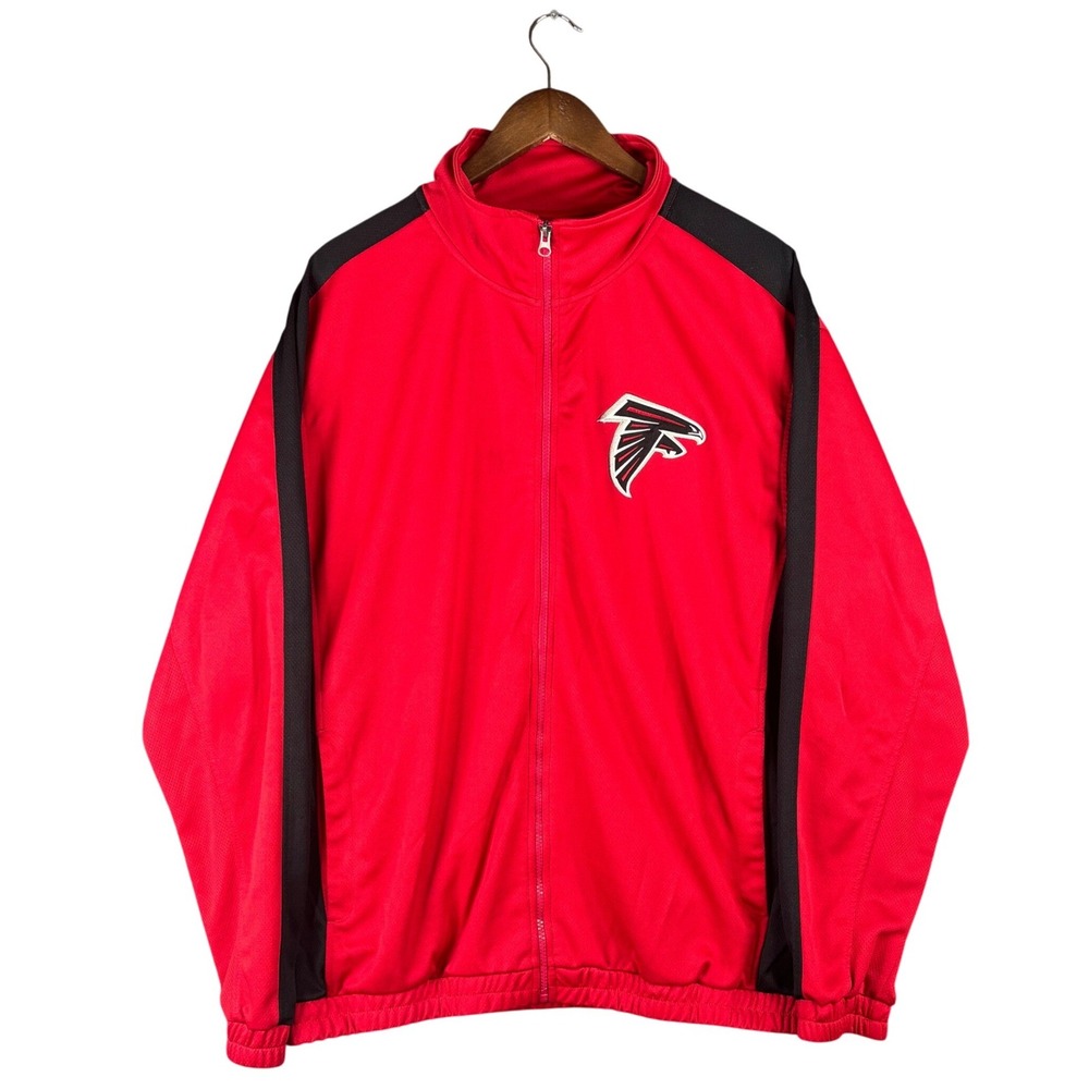 NFL Atlanta Falcons Track Jacket Mens XL Red Black Full Zip G-III Sports Casual